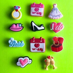 Wedding Crocs Shoe Charms Set of 11 - jibbitz Charms